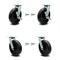 Service Caster 8 Inch Polyolefin Caster Set with Roller Bearings 4 Swivel Lock 2 Brake SCC SCC-30CS820-POR-TLB-BSL-2-BSL-2 - alternate 1